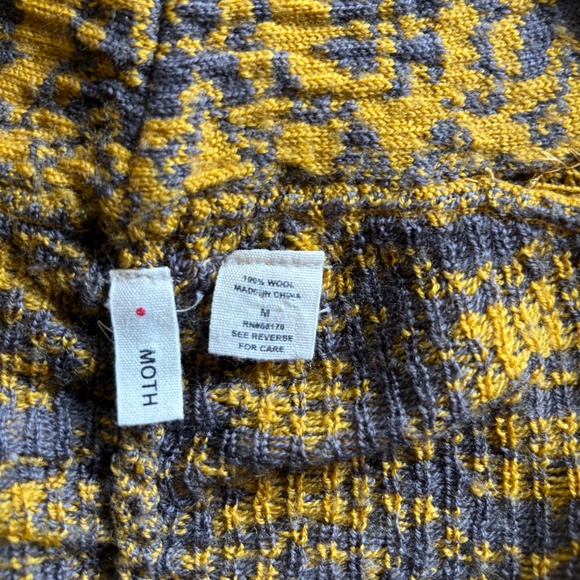 MOTH BY ANTHROPOLOGIE ASYMMETRICAL TIE FRONT CARDIGAN - SZ M - EUC - Picture 5 of 6